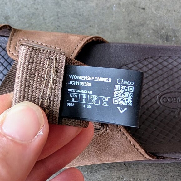 Chaco Lowdown Leather Slide Sandals Brown Women's size 8 - Picture 11 of 13
